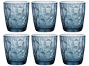 Vasos de agua Bormioli Rocco Diamond - Azul - 390 ml - 6 piezas