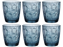 Vasos de agua Bormioli Rocco Diamond - Azul - 390 ml - 6 piezas