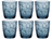Vasos de agua Bormioli Rocco Diamond - Azul - 390 ml - 6 piezas