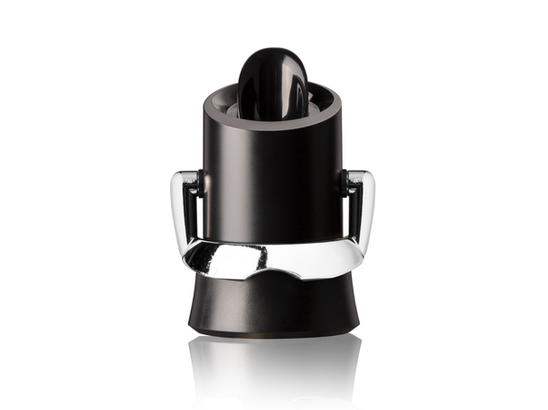Tapón y vertedor para champán Vacu Vin - Negro