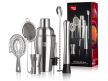 Set de cóctel Vacu Vin Plus - Plateado - 7 piezas