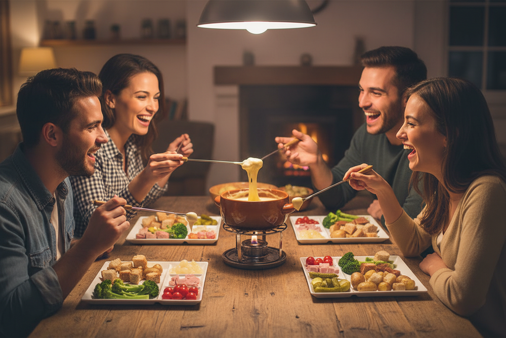Platos Cookinglife para BBQ / Fondue / Gourmet con 5 compartimentos - 24 x 24 cm - 4 unidades