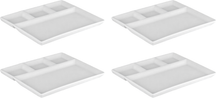 Platos Cookinglife para BBQ / Fondue / Gourmet con 4 compartimentos - 26 x 20 cm - 4 unidades