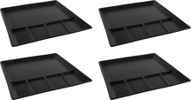Platos Cookinglife para BBQ / Fondue / Gourmet con 5 compartimentos - 24 x 24 cm - 4 unidades