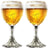 Vasos de cerveza Grimbergen con pie - 330 ml - 2 piezas