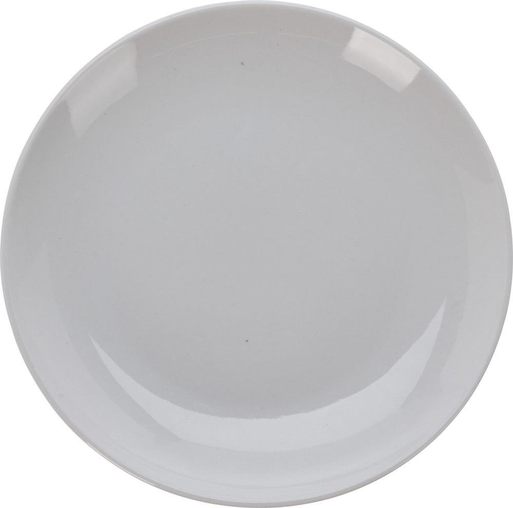 Cookinglife Plato para cenar de porcelana Ø 27 cm - 4 piezas - Plato blanco moderno y elegante