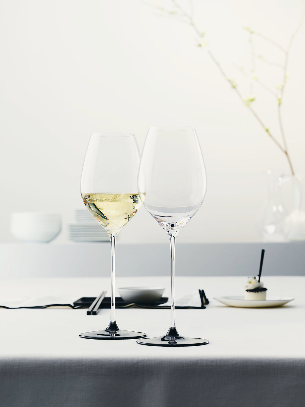 Copa de vino blanco Riedel Fatto A Mano Black Tie - Sauvignon Blanc / Champagne - 464 ml