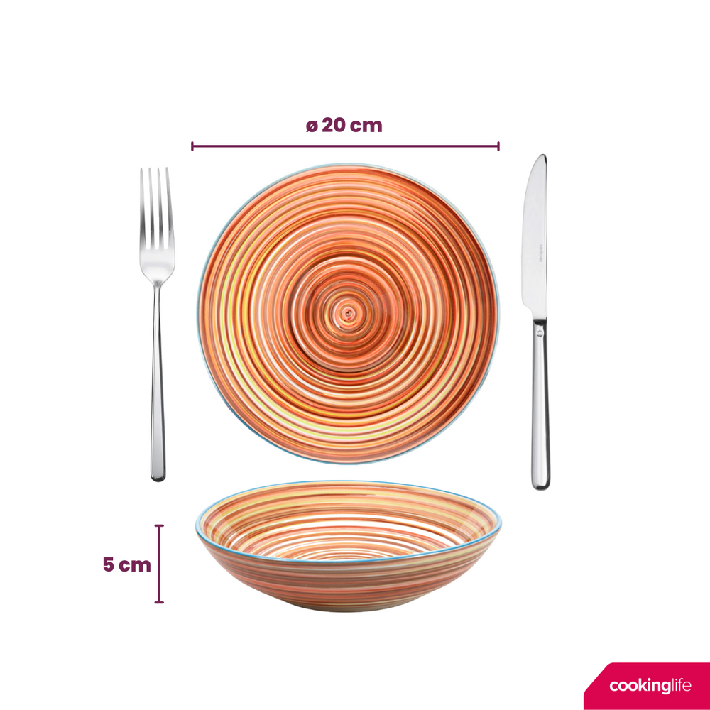 Platos Profundos / Platos para Pasta Cookinglife Rhythm & Lines ø 20 cm - 4 piezas