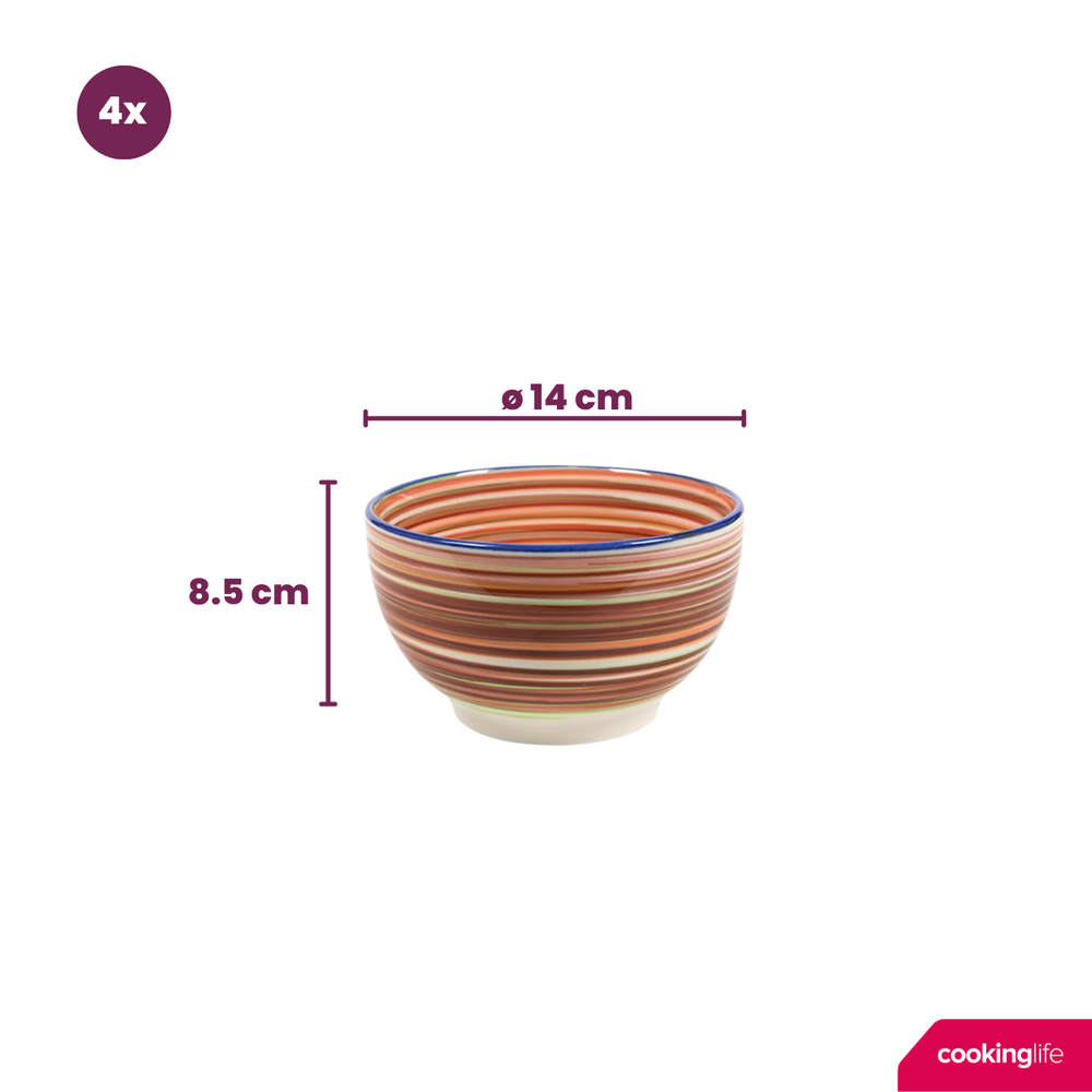 Tazones para Sopa / Cuencos Cookinglife Rhythm & Lines ø 14 cm - 4 piezas