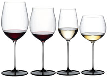 Set de copas de vino Riedel Fatto A Mano Black Tie - Bordeaux Grand Cru, Burgundy Grand Cru, Riesling y Chardonnay barricado - 4 piezas