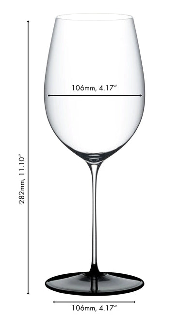 Set de copas de vino Riedel Fatto A Mano Black Tie - Bordeaux Grand Cru, Burgundy Grand Cru, Riesling y Chardonnay barricado - 4 piezas