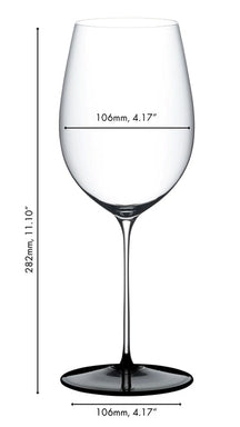 Set de copas de vino Riedel Fatto A Mano Black Tie - Bordeaux Grand Cru, Burgundy Grand Cru, Riesling y Chardonnay barricado - 4 piezas