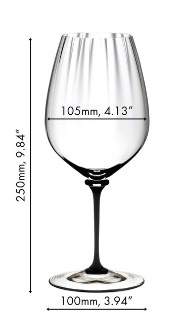 Copa de vino tinto Riedel Fatto A Mano Performance - Cabernet Sauvignon - Tallo negro - 834 ml