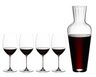 Set de copas de vino Riedel - Copas de vino tinto - Veritas - Cabernet / Merlot + Decantador Wine Friendly