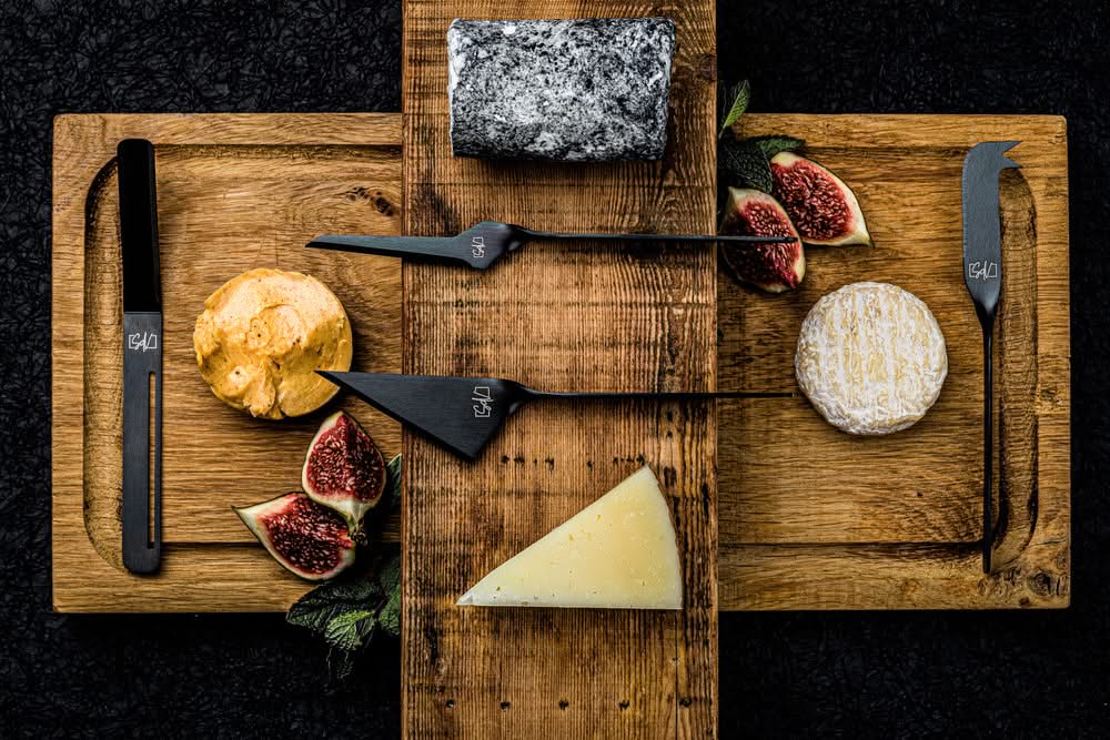 Cuchillo para queso y mantequilla Laguiole Style de Vie Negro - 6 unidades