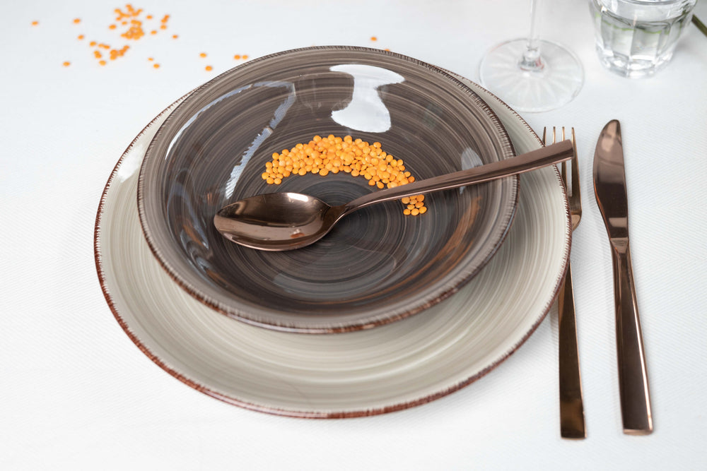 Cookinglife Platos de cena Delice Gris ø 26,5 cm - 6 unidades