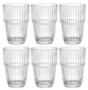 Bormioli Rocco Vasos Longdrink Apilables - Vasos de agua - Barshine - 380 ml - 6 unidades
