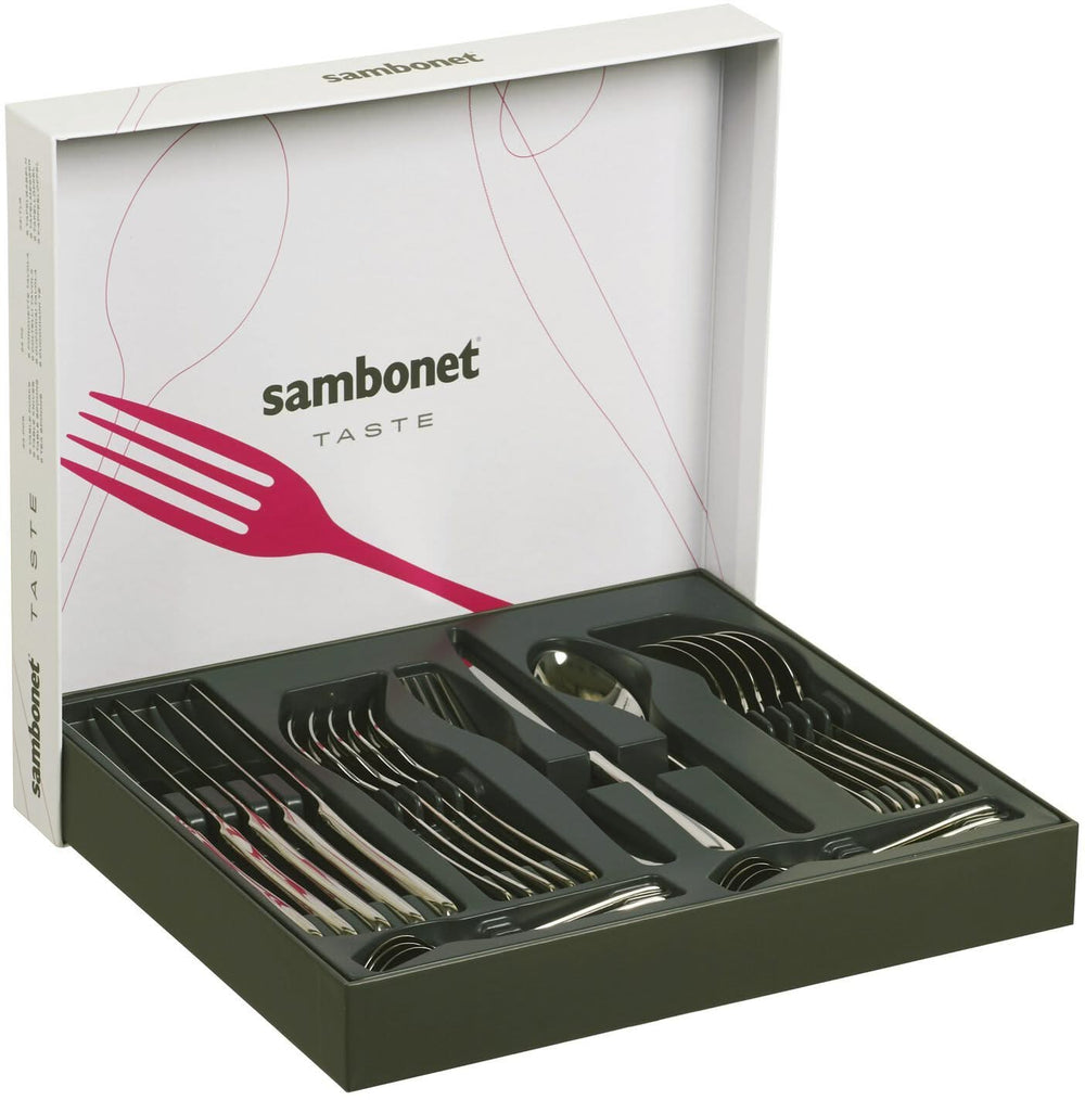 Sambonet Set de cubiertos Taste - Negro - 24 piezas / 6 personas