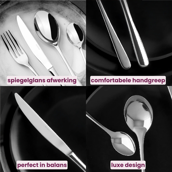 Sambonet set de cubiertos Taste - negro - 36 piezas / 6 personas