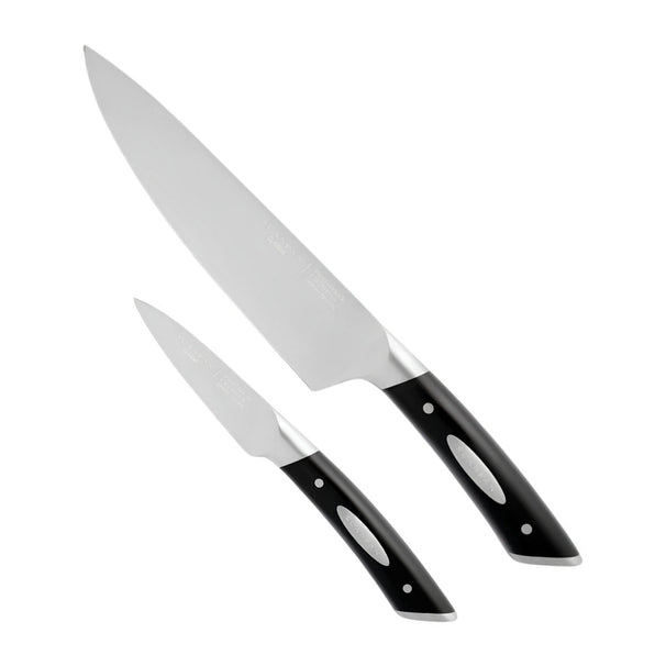 SCANPAN Set de cuchillos Classic 2 piezas - Cuchillo de chef & Cuchillo pelador
