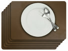 Individuales Cosy & Trendy aspecto cuero Gris Plomo 43 x 30 cm - 6 unidades