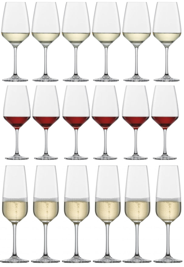 Set de copas de vino Schott Zwiesel Tulipán 18 piezas - Copas para vino tinto, vino blanco y champán