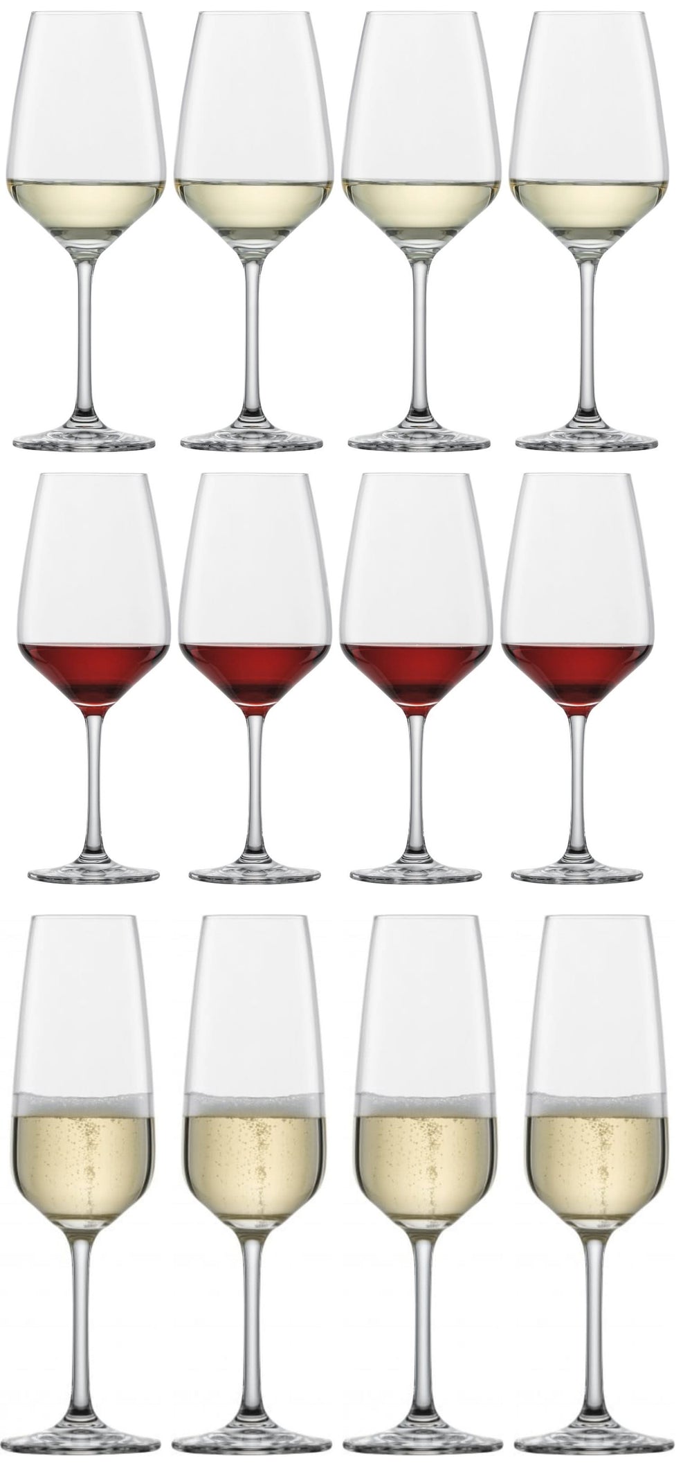 Schott Zwiesel Juego de copas de vino Tulip 12 piezas - Copas de vino tinto, copas de vino blanco y copas de champán