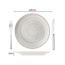 Juego de vajilla Cosy & Trendy Sintra Dusty Blue 16 piezas / 4 personas - 4 platos de cena, 4 platos de desayuno, 4 platos hondos y 4 cuencos