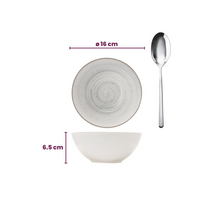 Juego de vajilla Cosy & Trendy Sintra Dusty Blue 16 piezas / 4 personas - 4 platos de cena, 4 platos de desayuno, 4 platos hondos y 4 cuencos