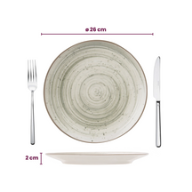 Juego de vajilla Cosy & Trendy Sintra Ivy Green 16 piezas / 4 personas - 4 platos de cena, 4 platos de desayuno, 4 platos hondos y 4 cuencos