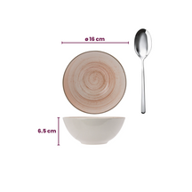Juego de vajilla Cosy & Trendy Sintra Terracotta 16 piezas / 4 personas - 4 platos de cena, 4 platos de desayuno, 4 platos hondos y 4 cuencos