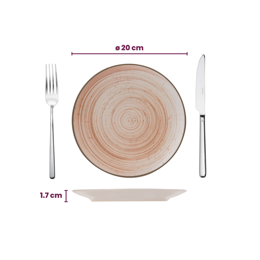 Cosy & Trendy Platos para desayuno / Platos para postre - Sintra Terracota ø 20 cm - 4 piezas