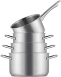 Sola Set de ollas Blizz 4 piezas Acero inoxidable - Olla de cocina ø 16, 18, 20 cm y cazo ø 16 cm - apto para todas las fuentes de calor