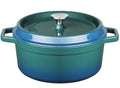 Sola Cazuela con tapa - Azul - ø 24 cm / 3.5 litros - revestimiento antiadherente esmaltado