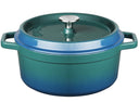 Sola Cazuela con tapa - Azul - ø 24 cm / 3.5 litros - revestimiento antiadherente esmaltado