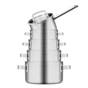 Sola Set de ollas Juvia 5 piezas Acero inoxidable - Compatible con campana extractora - Olla de cocina ø 16, 18, 20, 24 cm y cazo ø 16 cm - apto para todas las fuentes de calor