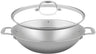Wok Sola con tapa Green Cooking Triply Acero inoxidable ø 32 cm - apto para todas las fuentes de calor - sin revestimiento antiadherente
