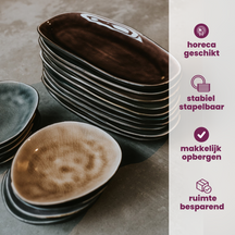 Platos pequeños / platos para pastel Streetfood 15 x 11.5 cm - 10 piezas Cosy & Trendy