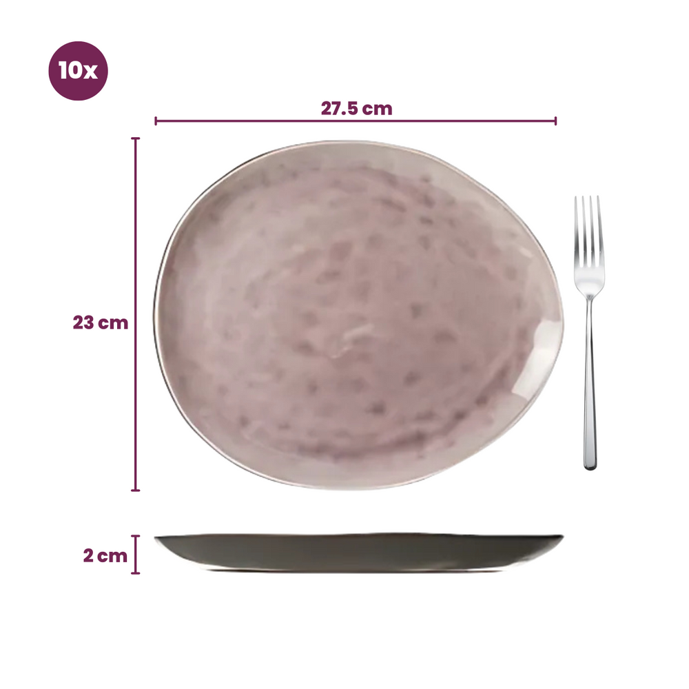 Platos de cena Streetfood 27.5 x 23 cm - 10 piezas Cosy & Trendy