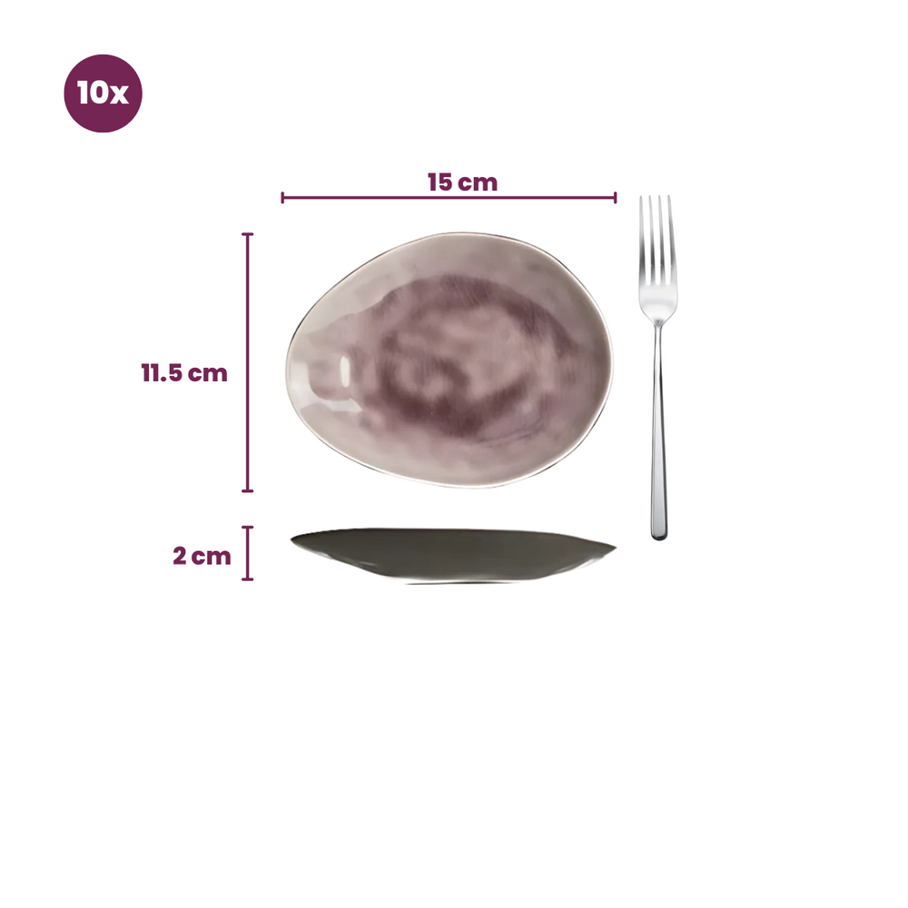 Platos pequeños / platos para pastel Streetfood 15 x 11.5 cm - 10 piezas Cosy & Trendy