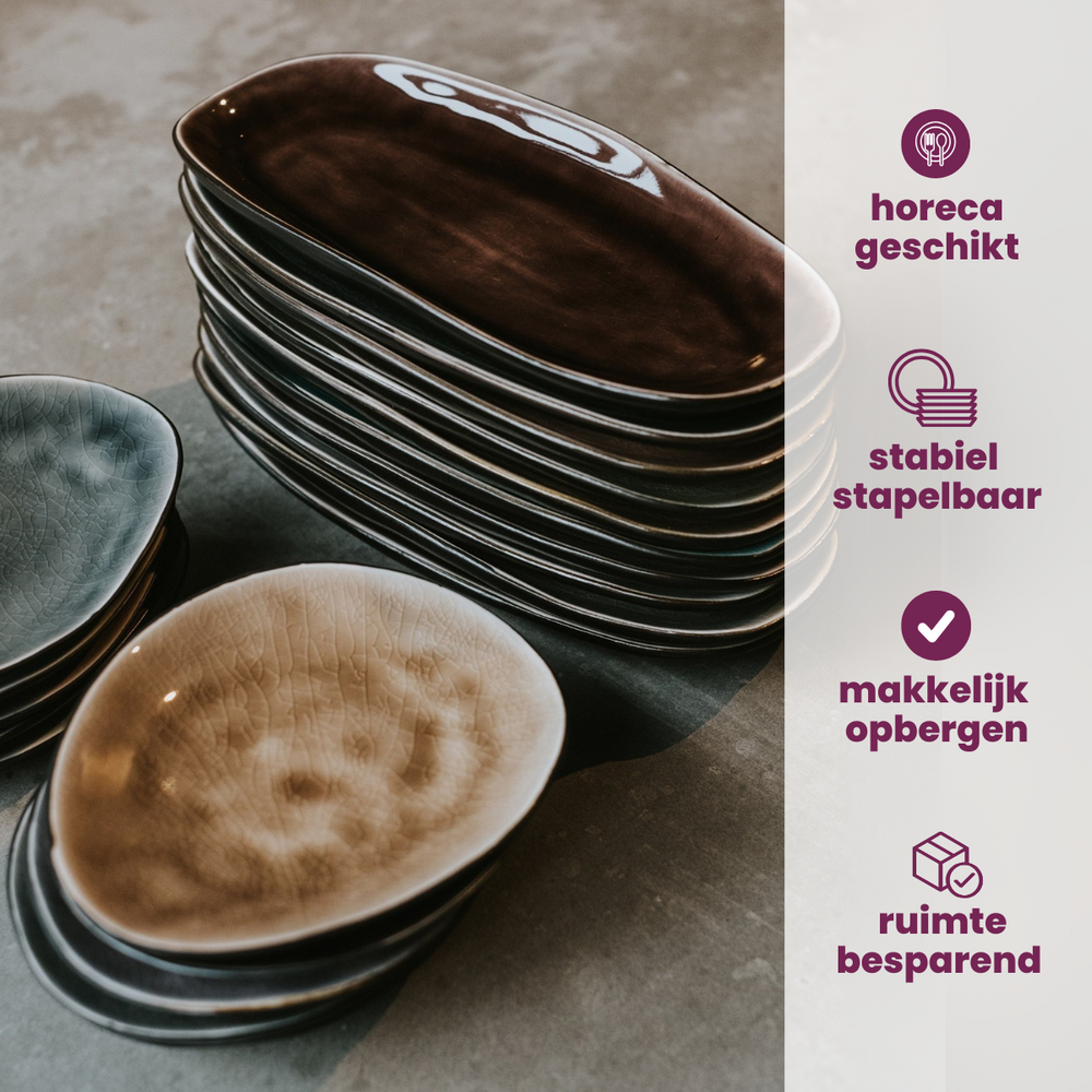 Platos para pasteles / tapas Cosy & Trendy Streetfood ø 13 cm - 10 unidades