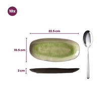Platos de postre / tapas Cosy & Trendy Streetfood 22.5 x 10 cm - 10 unidades