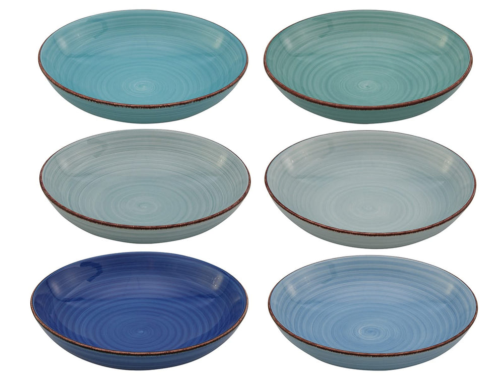 Platos para pasta Delice azul ø 23 cm - 6 piezas Cookinglife