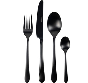 Juego de cubiertos Studio Tavola - Moderno - Negro - 16 piezas / 4 personas