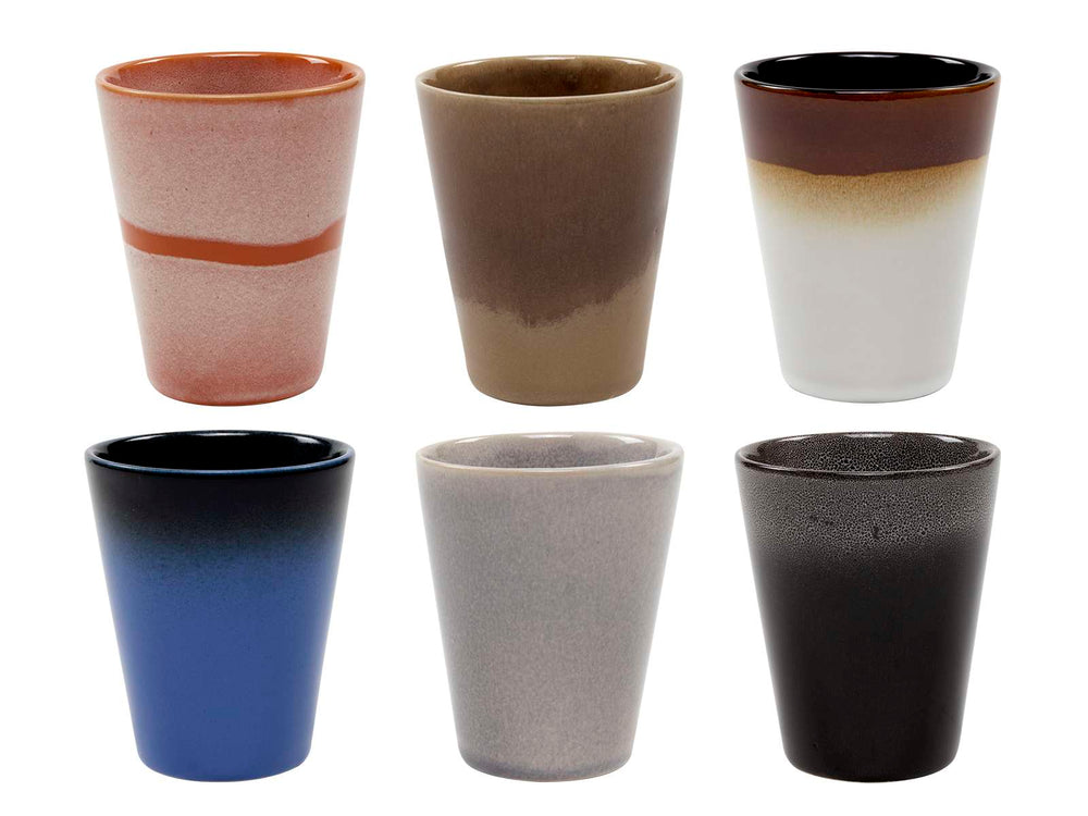 Juego de vajilla Studio Tavola Earth 30 piezas / 6 personas - 6 platos llanos, 6 platos para desayuno, 6 cuencos, 6 tazas de café y 6 vasos de café