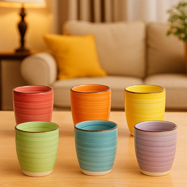 Tazas de café Studio Tavola Sunny Summer 160 ml - 6 unidades