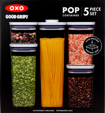 Set de frascos de almacenamiento OXO Good Grips - POP 2.0 - 5 piezas