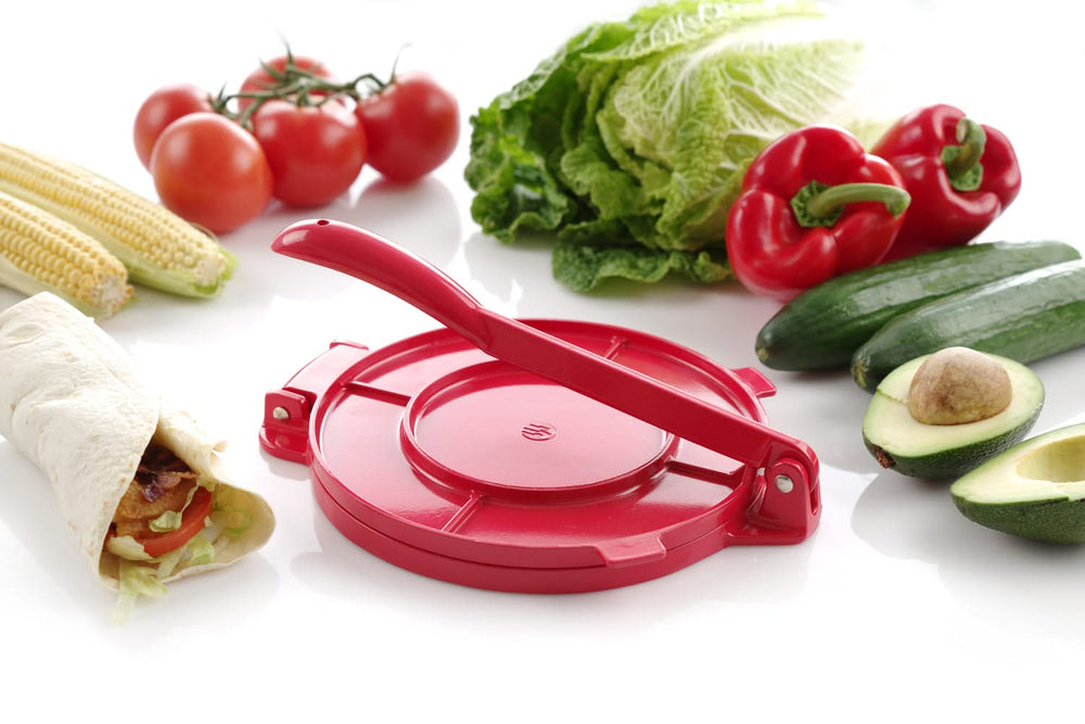 Hendi Prensa para tortillas - Rojo - ø 20 cm