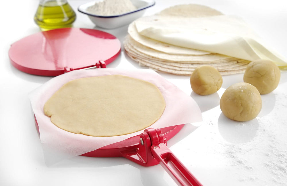 Hendi Prensa para tortillas - Rojo - ø 20 cm