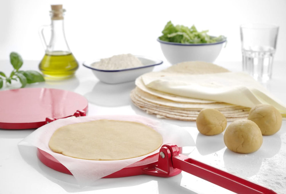 Hendi Prensa para tortillas - Rojo - ø 20 cm